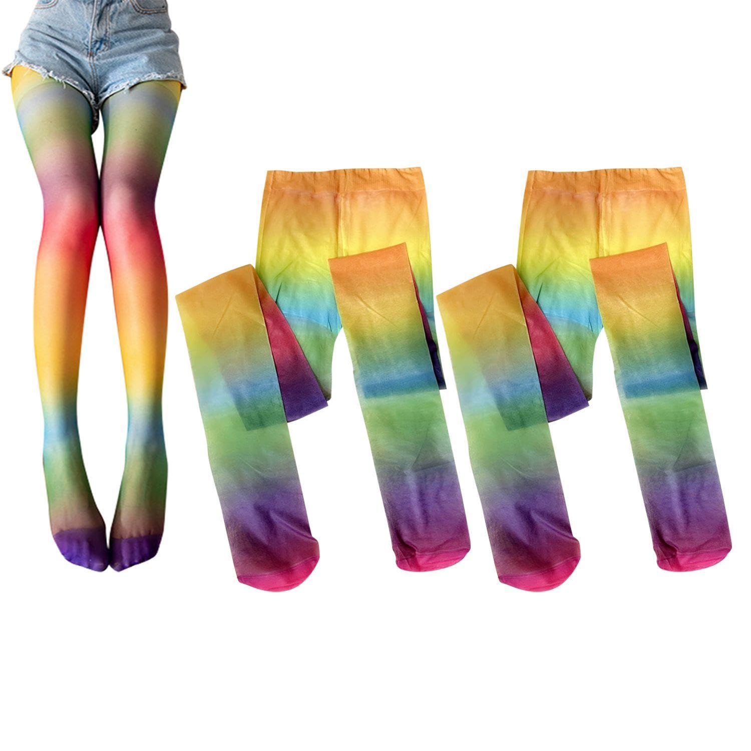 TVSVKWE 2 Pieces Of Colorful Stockings, Fashionable And Personalized, Suitable For Daily Wear And Special Occasions
