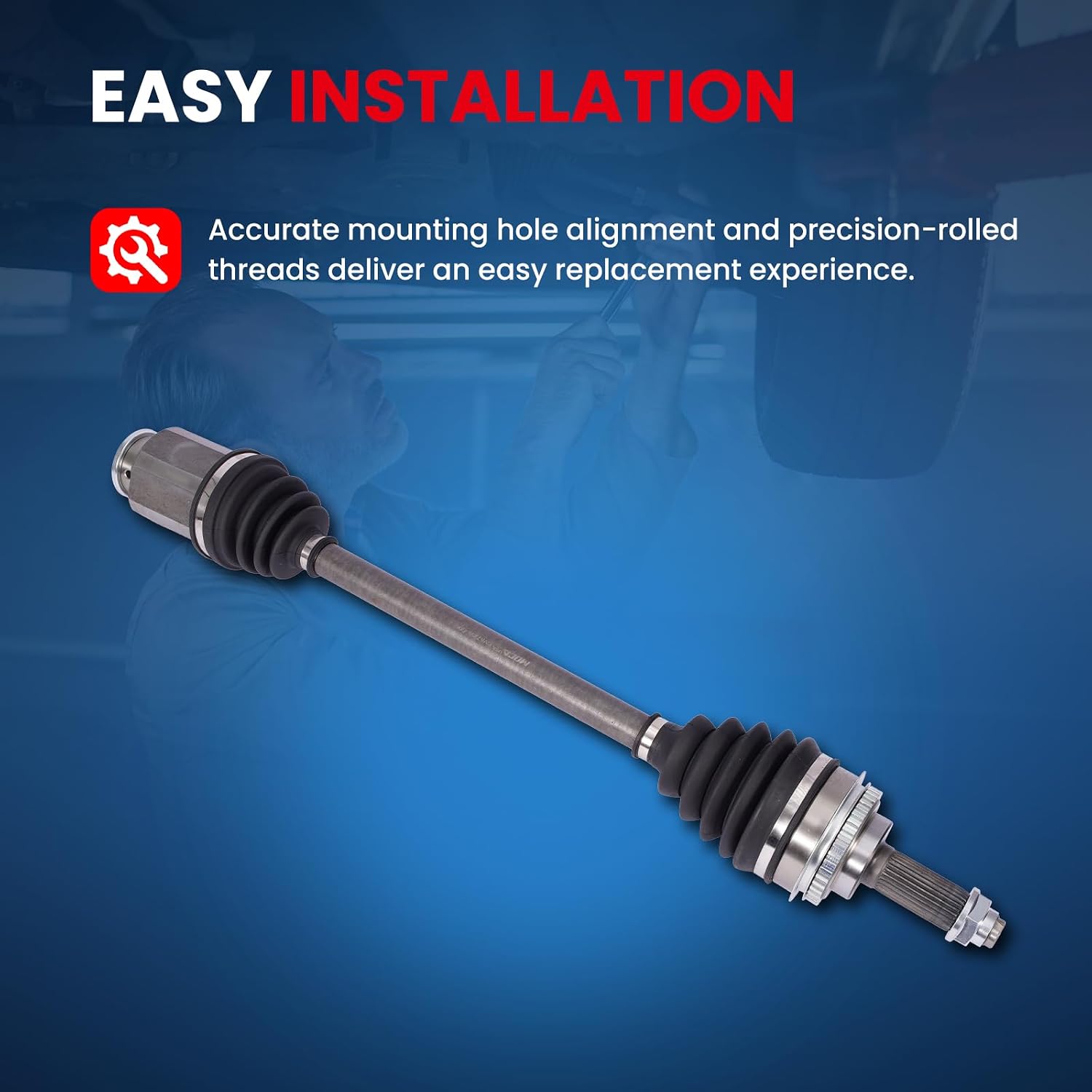 MOCA 2 Front Left & Right CV Axle Assembly Compatible with 2003-2006 for Subaru Baja 2.5L, 2002-2003 for Impreza 2.0L, 2002 for Impreza 2.5L, 2001-2004 for Subaru Outback 3.0L