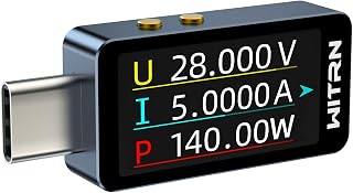 Type-C USB Meter Tester Power Meter USB Multimeter Voltage and Current Tester 0-6A 4-36V Transmission Speed 40Gbps Upgradable firmware