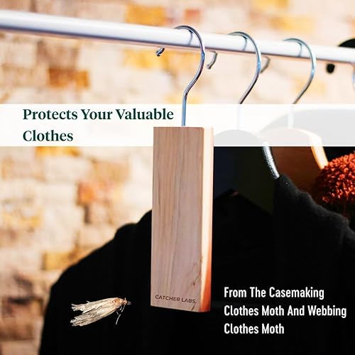Miniatura 5 de Catcher Labs Tablones de cedro  Bloques para ropa y almacenamiento  Mejor que las bolas de polilla  Perchas de cedro para ropa y polillas (paquete