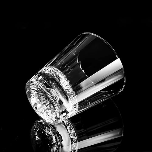 Miniatura 5 de XIANGBAN Vasos de whisky, vasos de bebida cortados a mano de 10 onzas, vasos de whisky de cristal de cristal, vasos de borbón, vidrio anticuado