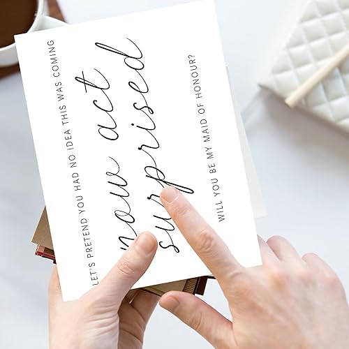 Miniatura 3 de YiKaLus Will You Be My Maid of Honor, tarjeta de boda para dama de honor, tarjeta de propuesta para dama de honor, tarjetas de propuesta sorpresa