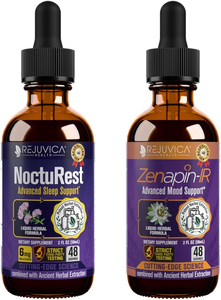 + Zenapin-IR - Support Sleep + Calm - Liquid Delivery for Better Absorption - Chamomile, Melatonin, Ashwagandha, Kava Kava, Hops, Valerian & More!
