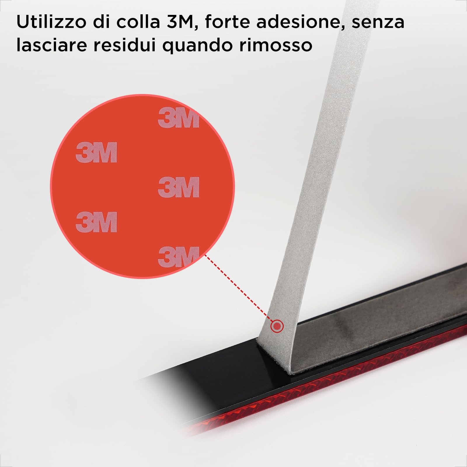 evermotor Catarifrangente Posteriore Moto 108 x 18 x 12mm E4 Omologato, Catadiottro Cat's Eye Posteriore con Piastra Portatarga in Alluminio Autoadesiva, Adesivi Catarifrangenti 2 Pezzi