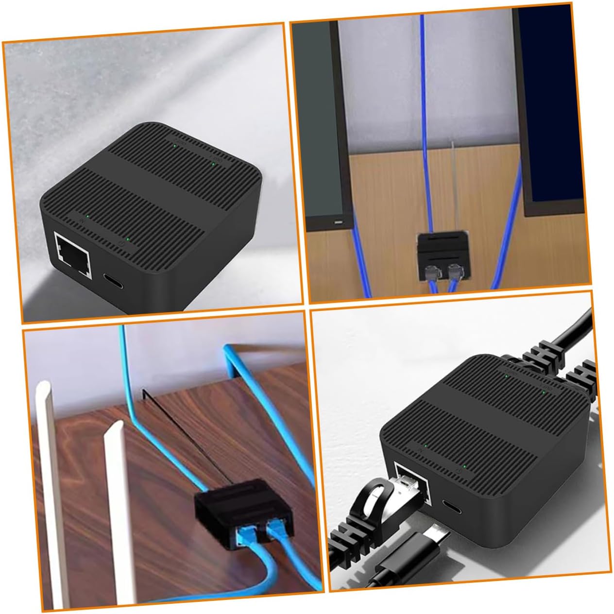 MERRYHAPY High Speed Ethernet Splitter to Network Cable Splitter Ethernet Adapter