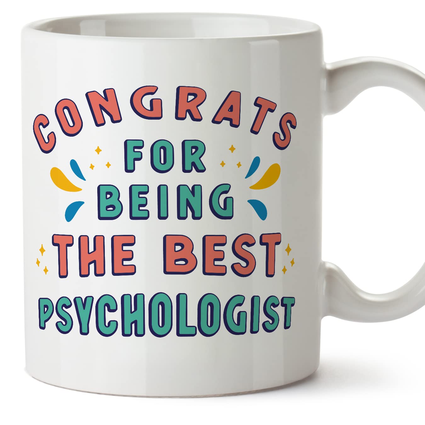 MUGFFINS Psychologist Mug - in English - Congrats for Being The Best - Funny Gift for Colleagues - Ceramic 11oz Mug