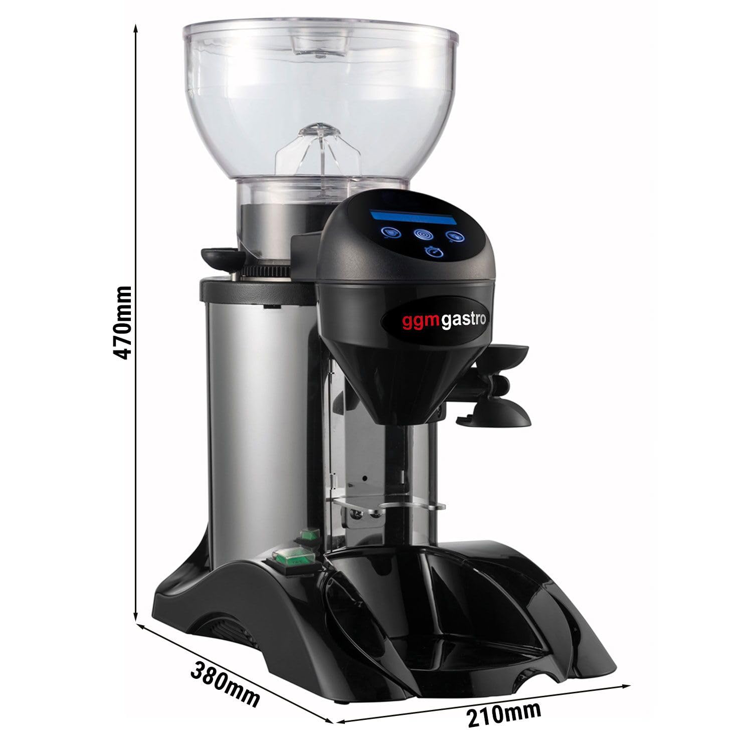 GGM Gastro | MC11T-INOX | Kaffeemühle - 1kg - 77dB - Mit automatischer Dosierung - Edelstahl Korpus