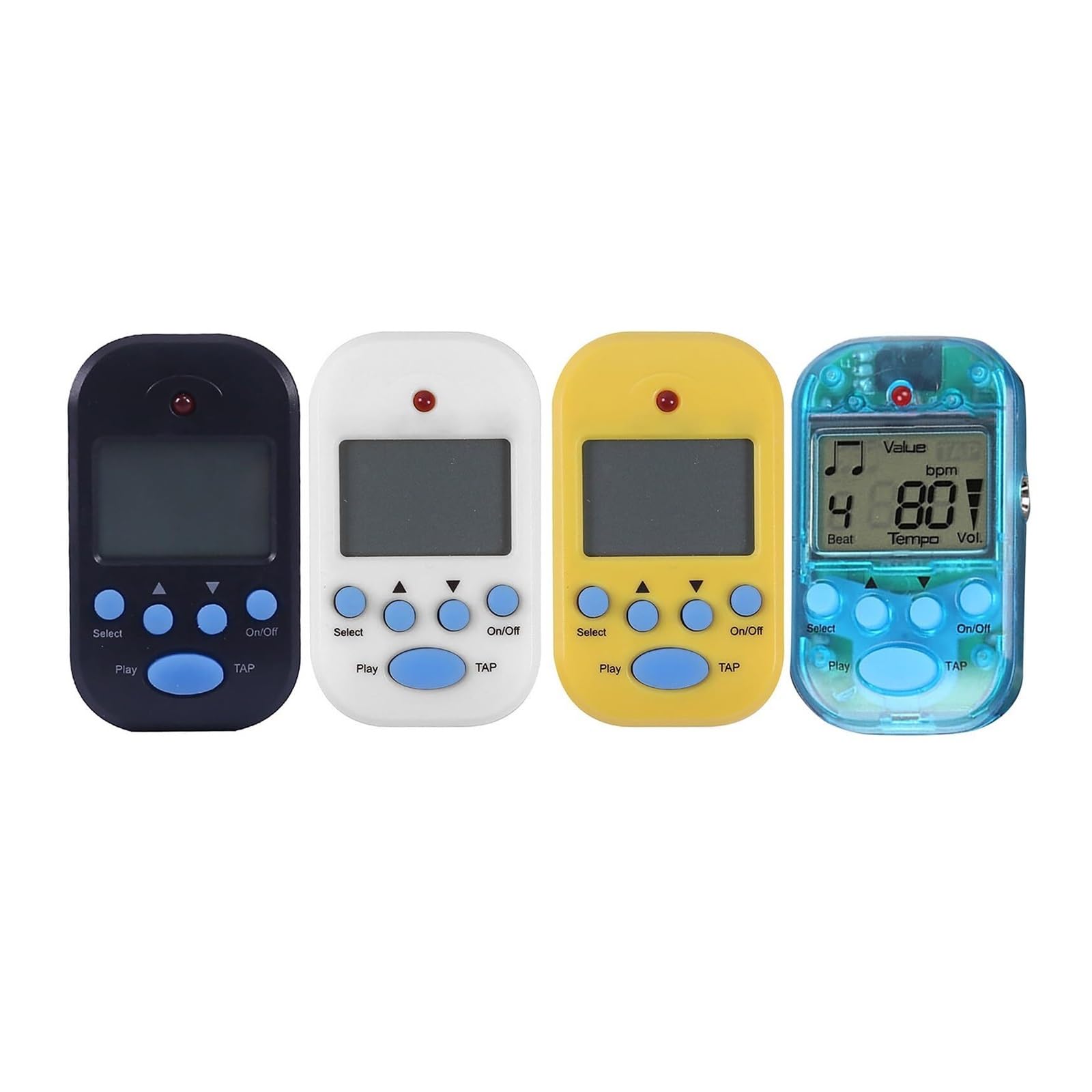 Metrónomo digital portátil con pantalla LCD, patrones de tempo y ritmo ajustables para piano, guitarra, violín y práctica de Guzheng
