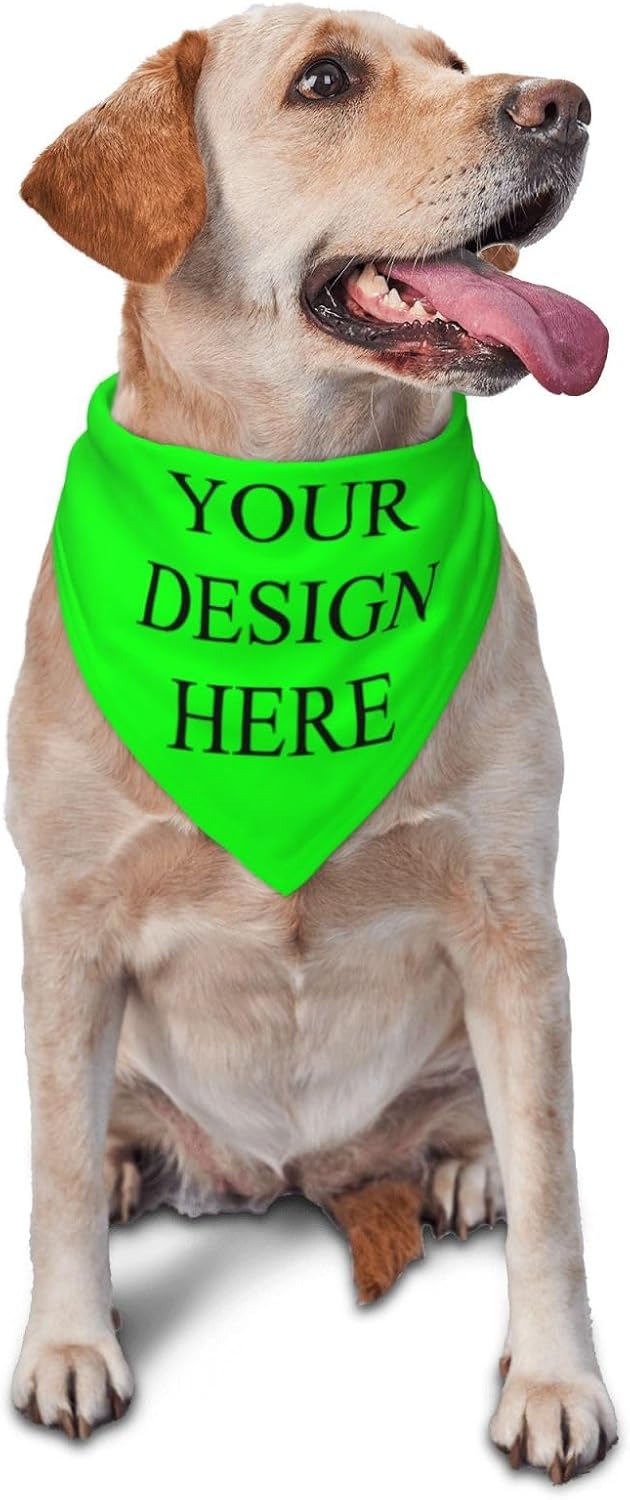 Custom Dog Bandana for Cat Dog Pet Add Your Design Personalized Neckwear Bandanas with Your Text Logo Image Customized Pet Scarf Funny Gifts