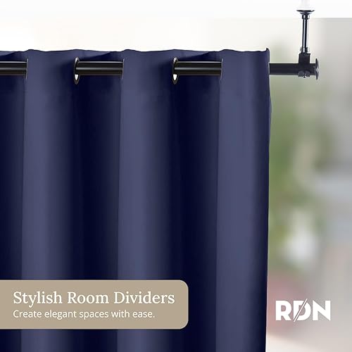Miniatura 2 de roomdividersnow Hanging Barras de cortina con soportes, tamaños disponibles de 36 in-168in Amplia