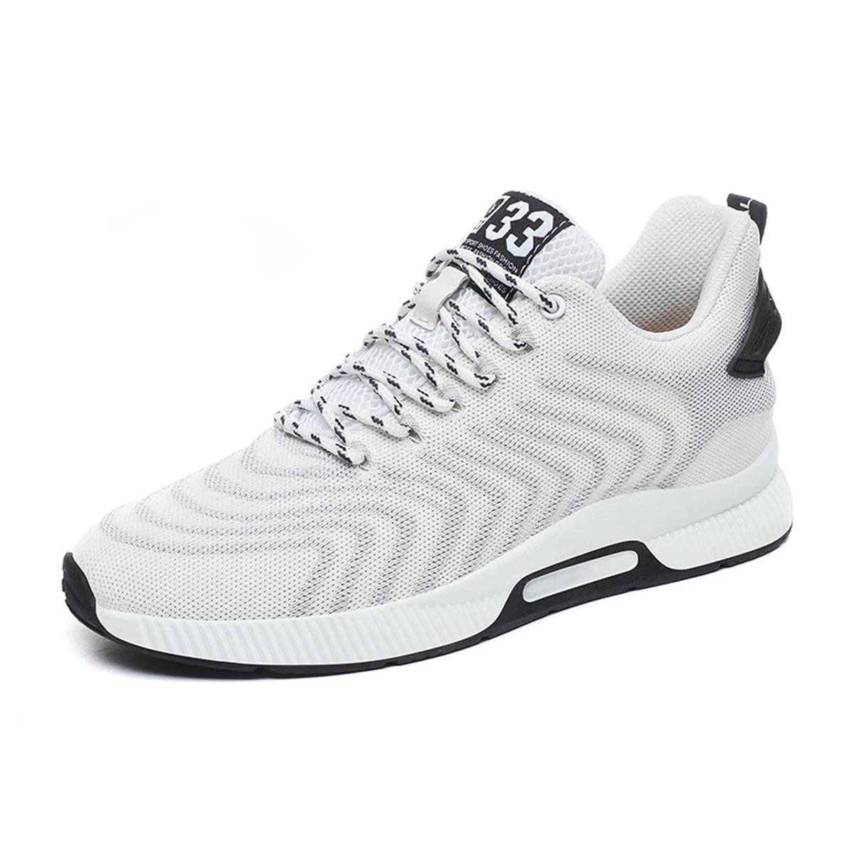 YUKTOPA Zapatos de ascensor para hombre, zapatos de elevador, zapatillas informales de malla para hombre, ligeras, transpirables, con cordones, con tacón de elevación oculto, para hombre, 6 cm