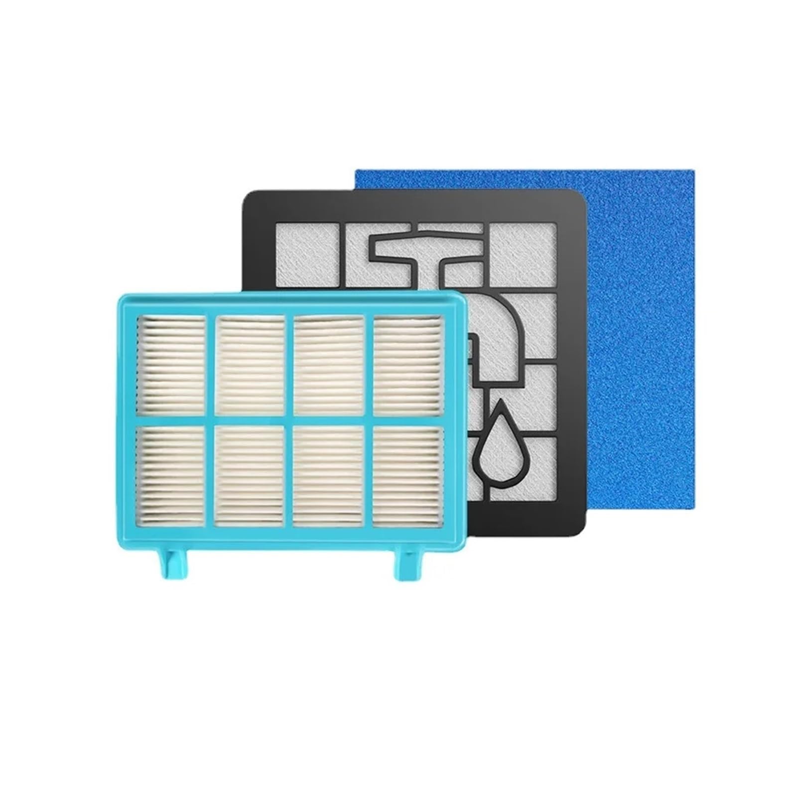 15 Kits de filtros de Espuma de Motor Lavables compatibles con Philips Power Supply Pro Compact FC9331 / 09FC9332 / 09 FC8010 / 01 Repuestos for aspiradoras (Color : 15 PCS)