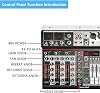GAX-MF8 8 Channel Audio Mixer 16 Digital Reverb Effect 3 Band Equalizer Mixing Console with USB + 48V Phantom Power