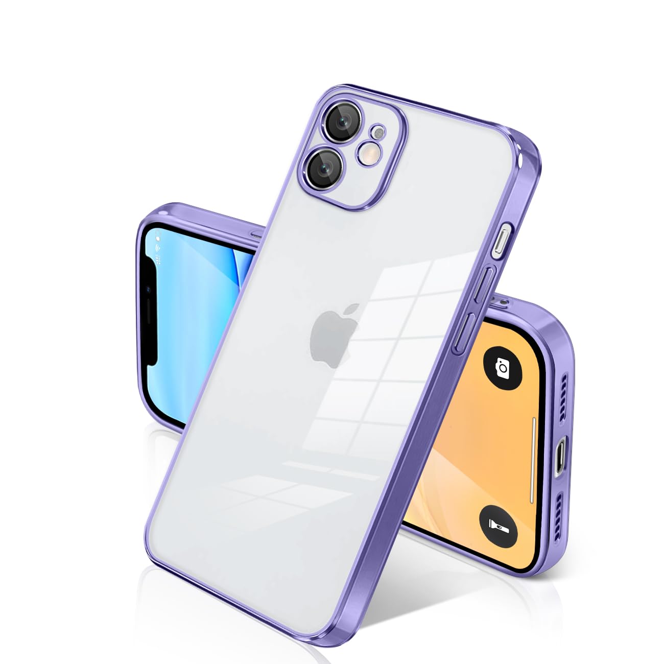 SIG iPhone 11 Case, Clear, Plated, Shockproof, Thin Cover, iPhone 11 Case, US Military MIL Standard, SGS Certified, TPU, Transparent Back, Smartphone Case, Shock Absorption, Soft Case