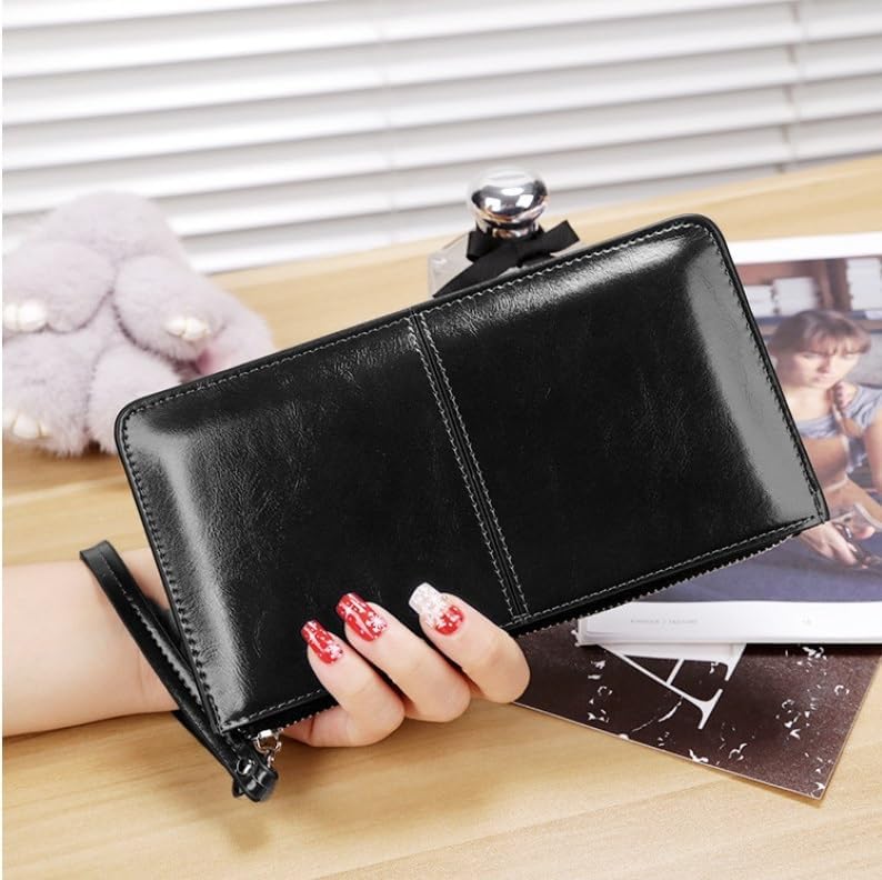 DOB SECHS Small Leather Wristlet Purses for Women Women's Clutch Handbags Wallet Cell Phone Purse Pouch Bags with Card Slots - Image 3