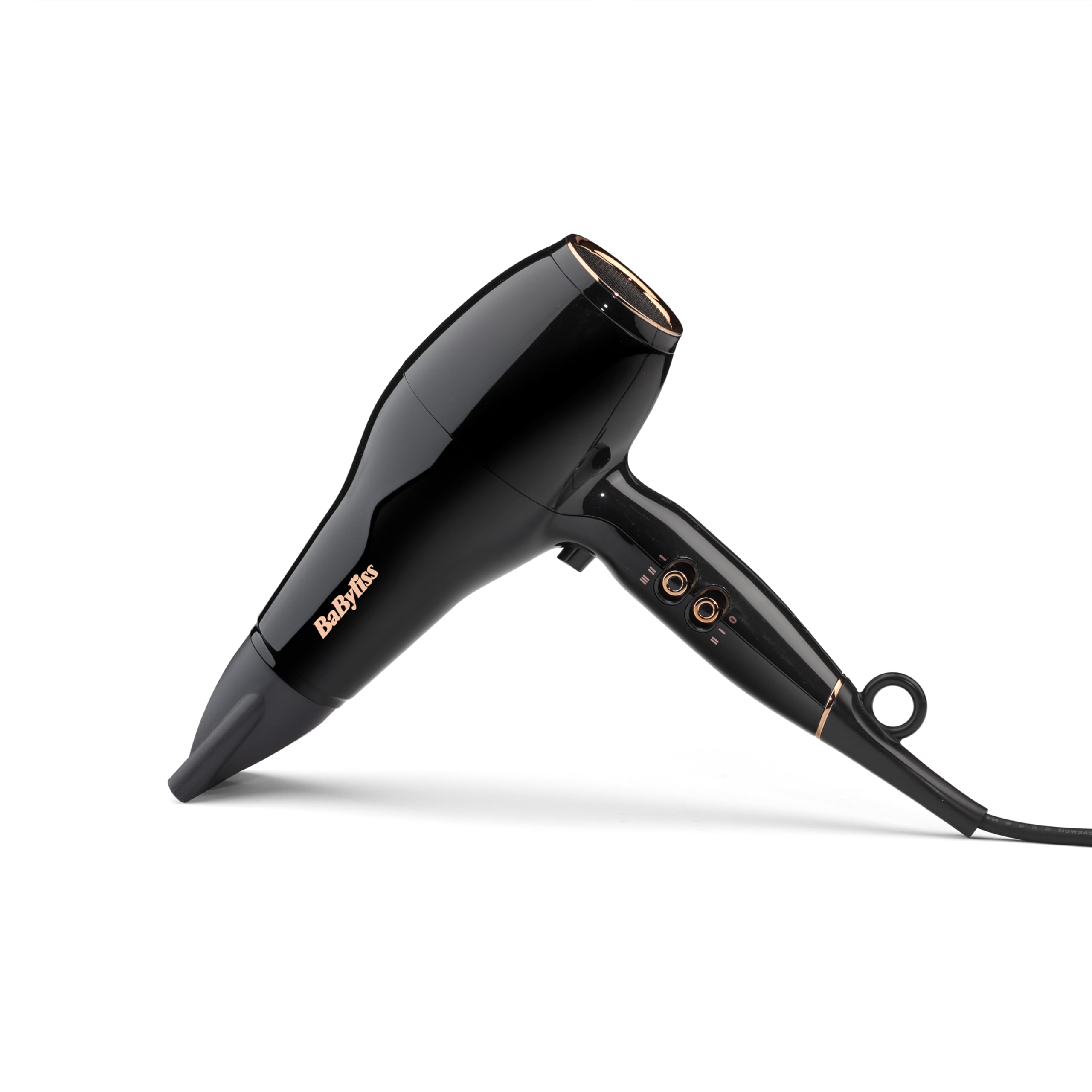 BaByliss Secador de Pelo Pro Power – Secador profesional de 2300 W, Motor AC de salón, Tecnología iónica antiencrespamiento, 3 ajustes de temperatura y 2 velocidades, Negro, D5245E