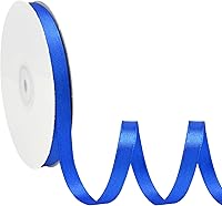 Vista 150 de Cinta de satén rosa polvoriento de doble cara, 3/8 pulgadas x 50 yardas, cintas de poliéster rosa polvoriento para envolver regalos, cinta de tela