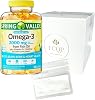 Spring Valley Maximum Care Omega-3 de aceite de pescado, suplemento dietético en cápsulas blandas para la salud de ojos, cerebro, huesos y corazón, 2000 mg, 120 unidades, incluye calcomanía de bolsillo para pastillas 1