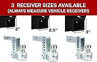 Vista 8 de Enganche de remolque ajustable, montaje de bola ajustable, enganche de bola para camión, enganche de remolque de aluminio con escala integrada