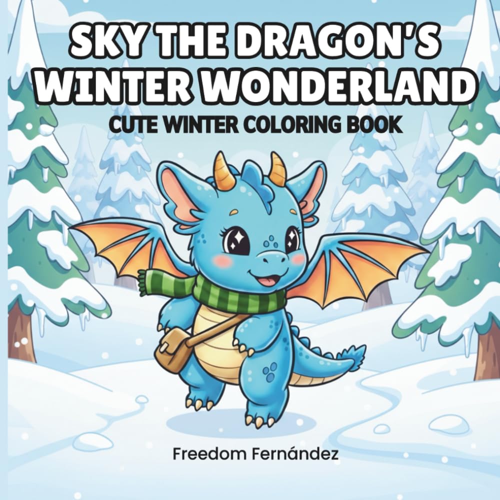 Sky the Dragon’s Winter Wonderland: Cute Winter Coloring Book