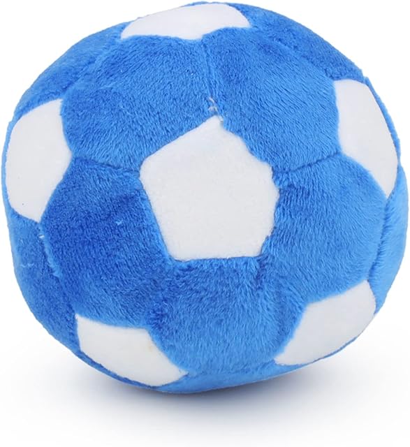 TONYFY Dog Toy Balls, Filled with Fluffy Chew Toy for Pets, Interactive Squeaky Toy for Dogs, Durable Dog Puzzle Toy for Medium Large Dog Breeds, 7 Inch Plush Football