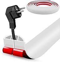 Vista 37 de Cubierta autoadhesiva para cables de suelo, gestión de cables de 3.3 pies, protector de tira de extensión para cables, evita tropiezos de cables