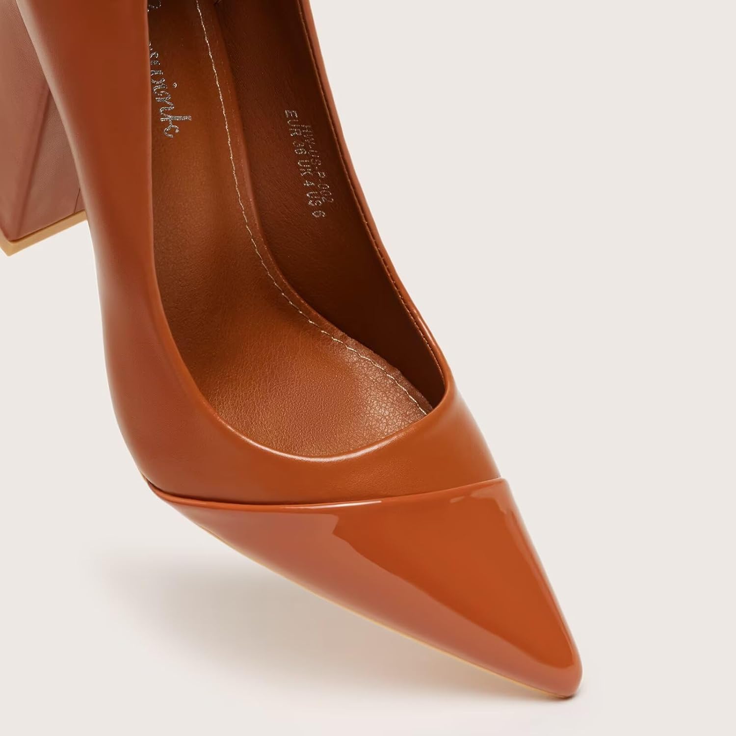 Heels for Women Pumps Closed Toe Chunky High Heel 4inch Pointy Toe Block Heels Business Office Shoes Comfortable Dress Shoes for Women - Image 4