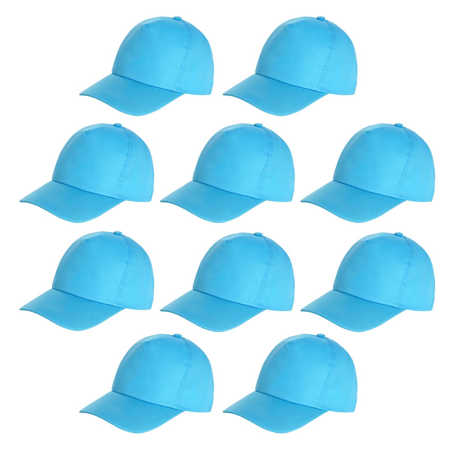 Yookat10 Pieces White Baseball Caps - DIY Sun Hats for Kids