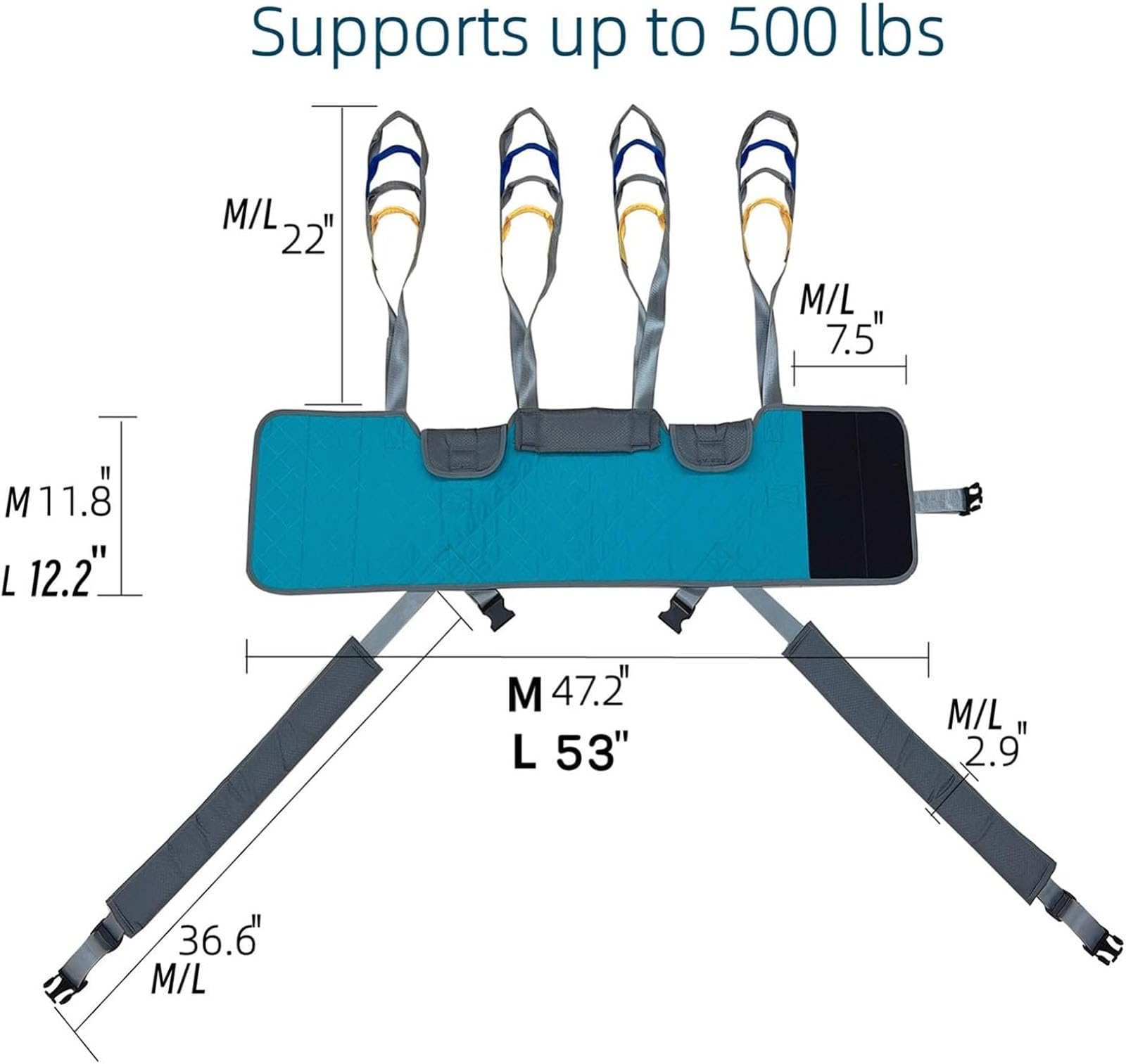 Arnés Para Traslados Pacientes Eslinga Para Estar De Pie Cinturón De Transferencia De Pacientes Pacientes Paralizados Ayudas Para Caminar De Cuerpo Para Enfermería Carga-230Kg(Medium)