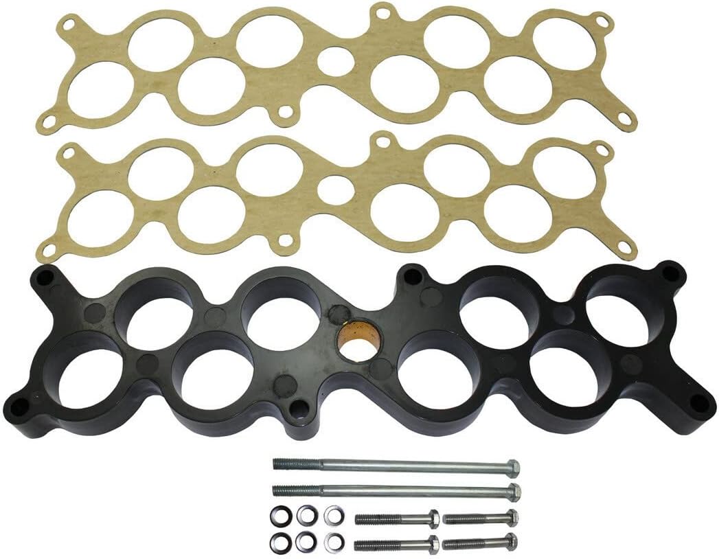 1" Phenolic Intake Manifold Heat Spacer Kit, Compatible with Ford Mustang 5.0 GT-40, 1987-93 5.0L V8