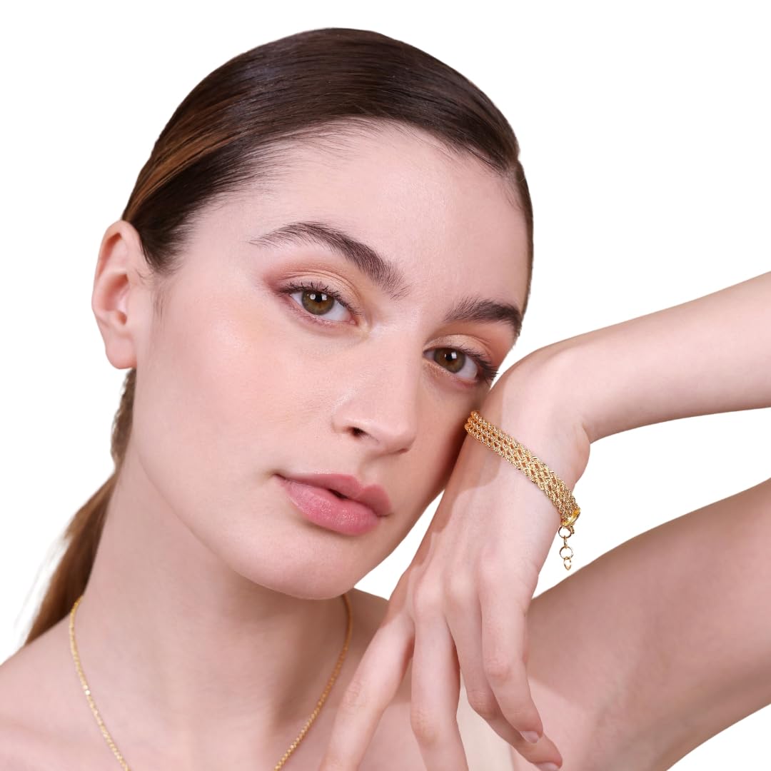 etrusca GIOIELLI Bracciale Donna Multi-filo placcato Oro 18k – Bracciale Dorato Catena Corda – Gioielli Made in Italy – Braccialetto Idea Regalo Compleanni, Anniversari, Festa Donna, Festa Mamma