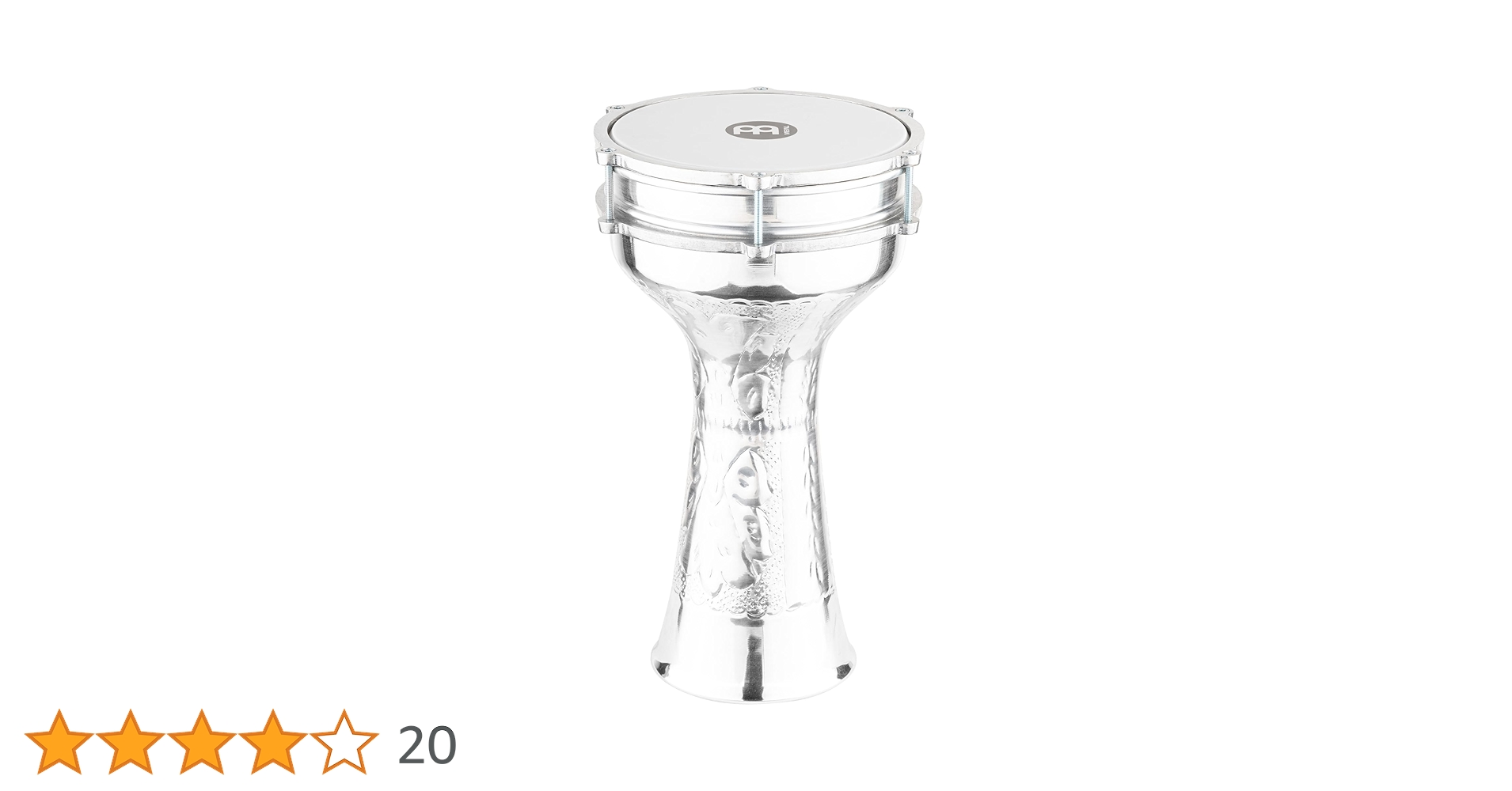 Meinl Percussion HE-315 Hand Hammered Aluminum Jingle Darbuka With Meinl Percussion HE-315 Hand Hammered Aluminum Jingle Darbuka With