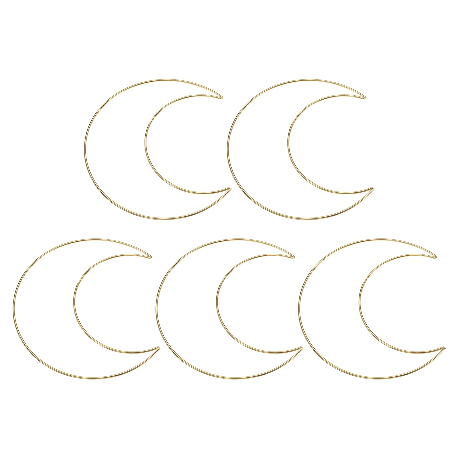 sourcing map Moon Dream Catcher Rings, 8in Dream Catcher Metal, Gold 5Pcs