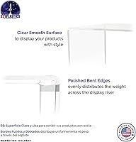 Vista 5 de Marketing Holders Soporte de exhibición de acrílico cuadrado transparente de 8 pulgadas para encimera de plexiglás decorativo, sin plataforma