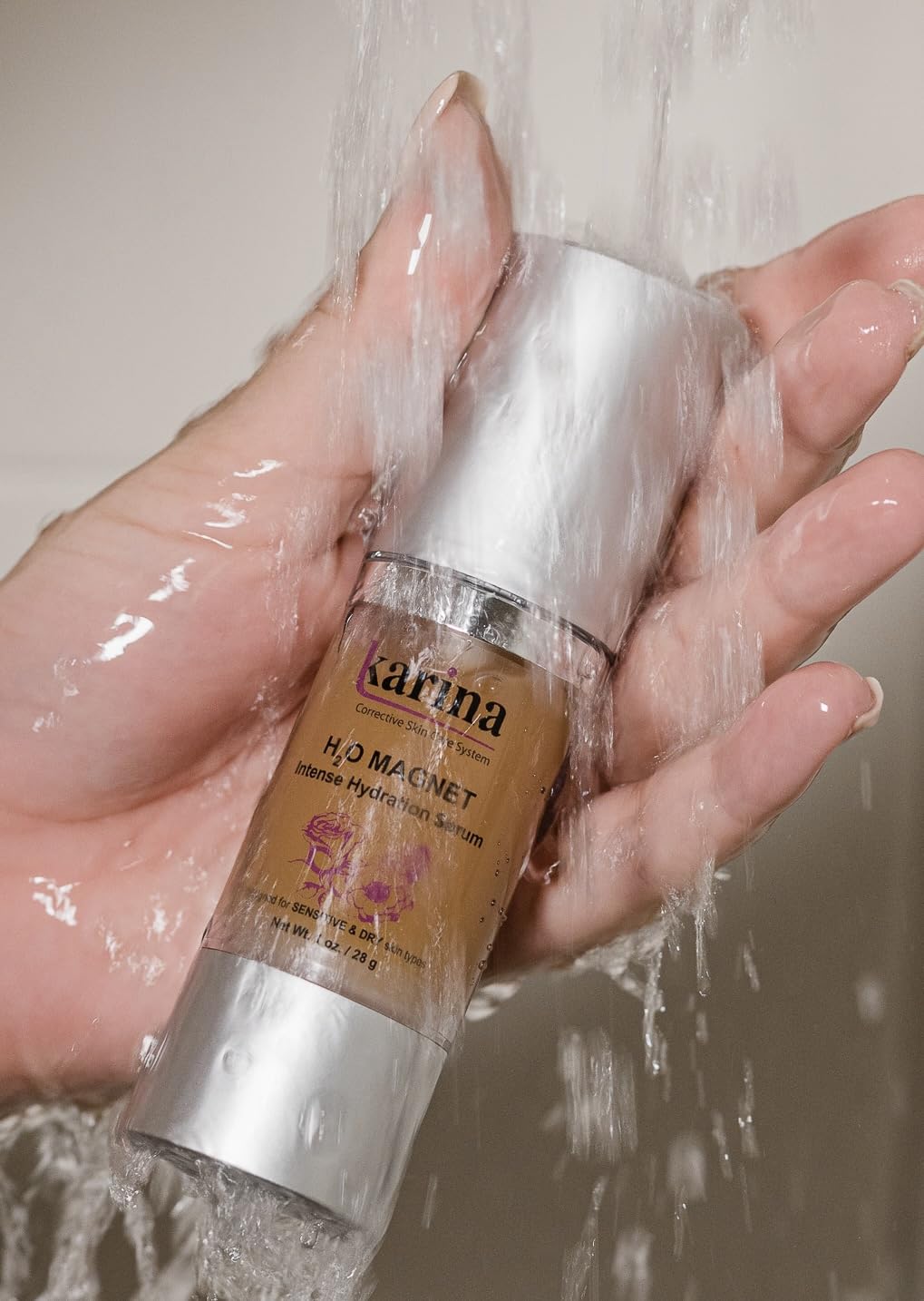 Karina Skincare H2O Magnet Face & Eye Serum – Hydrating Serum with Sodium Hyaluronate & Botanical Extracts – Reduces Fine Lines, Puffiness & Dryness – For All Skin Types – 1 oz