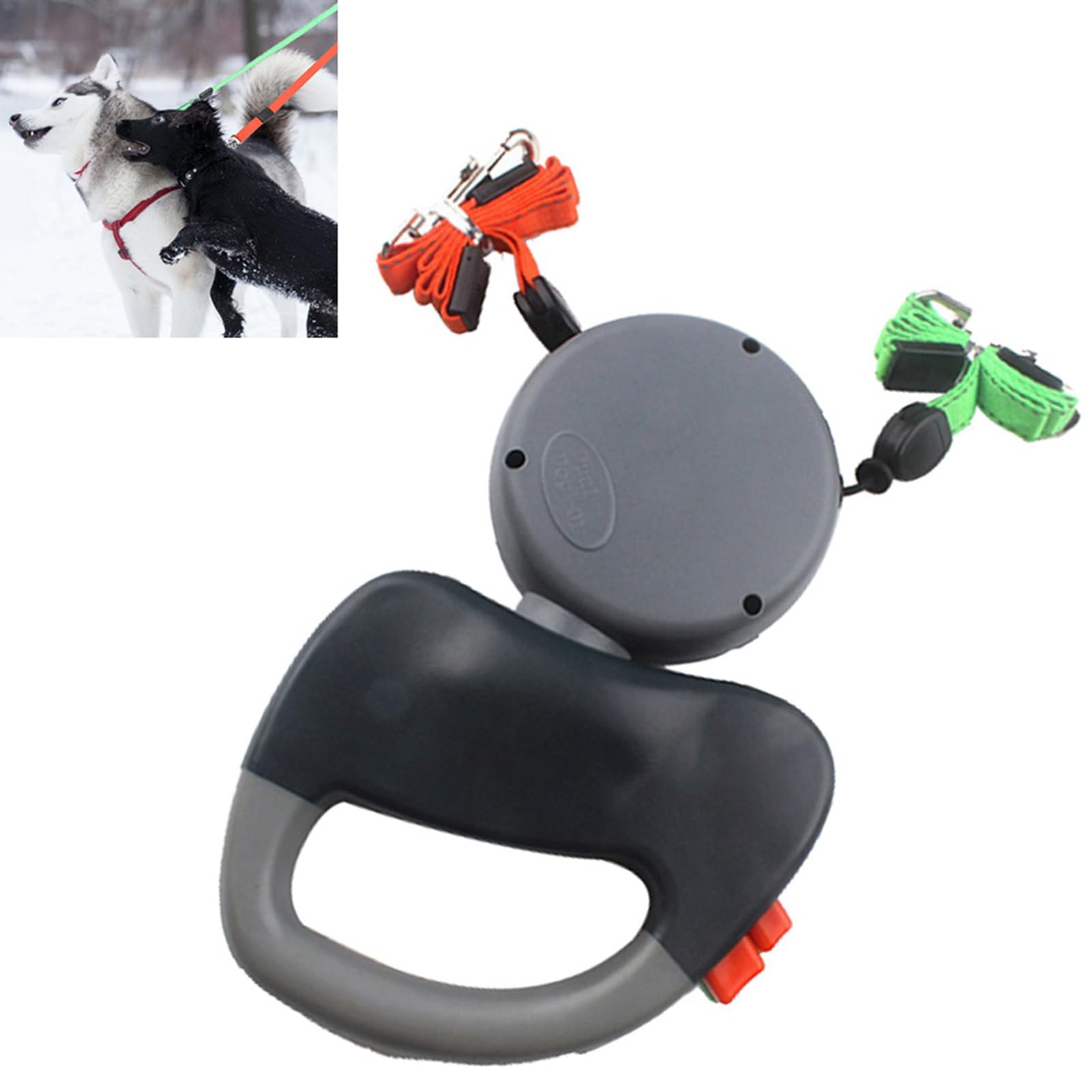 Dpofirs Laisse Rétractable Double pour Chien, Laisse Rétractable Réfléchissante pour Animaux de Compagnie, Accessoire de Laisse de Traction pour la Marche des Chiens, pour Promener Deux