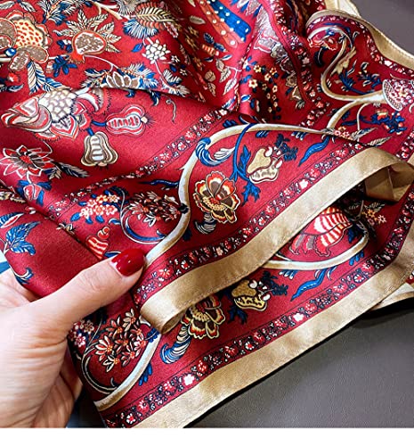 MEISEE 100% Pure Mulberry Silk Scarf 27"'x27(in) Square Scarf Head Scarf Neck scarf Headscarf for Women with Gift Packed3