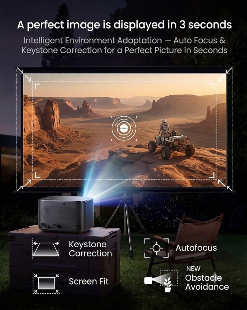 Outdoor Projector with WiFi and Bluetooth,Official Licensed Apps | Smart TV OS with Licensed Netflix, Auto Focus, Native 1080P & 4K Support, 330" Display, 40W Dolby Audio for Home Theater 5 61eUAFNVmZL. AC SL1024