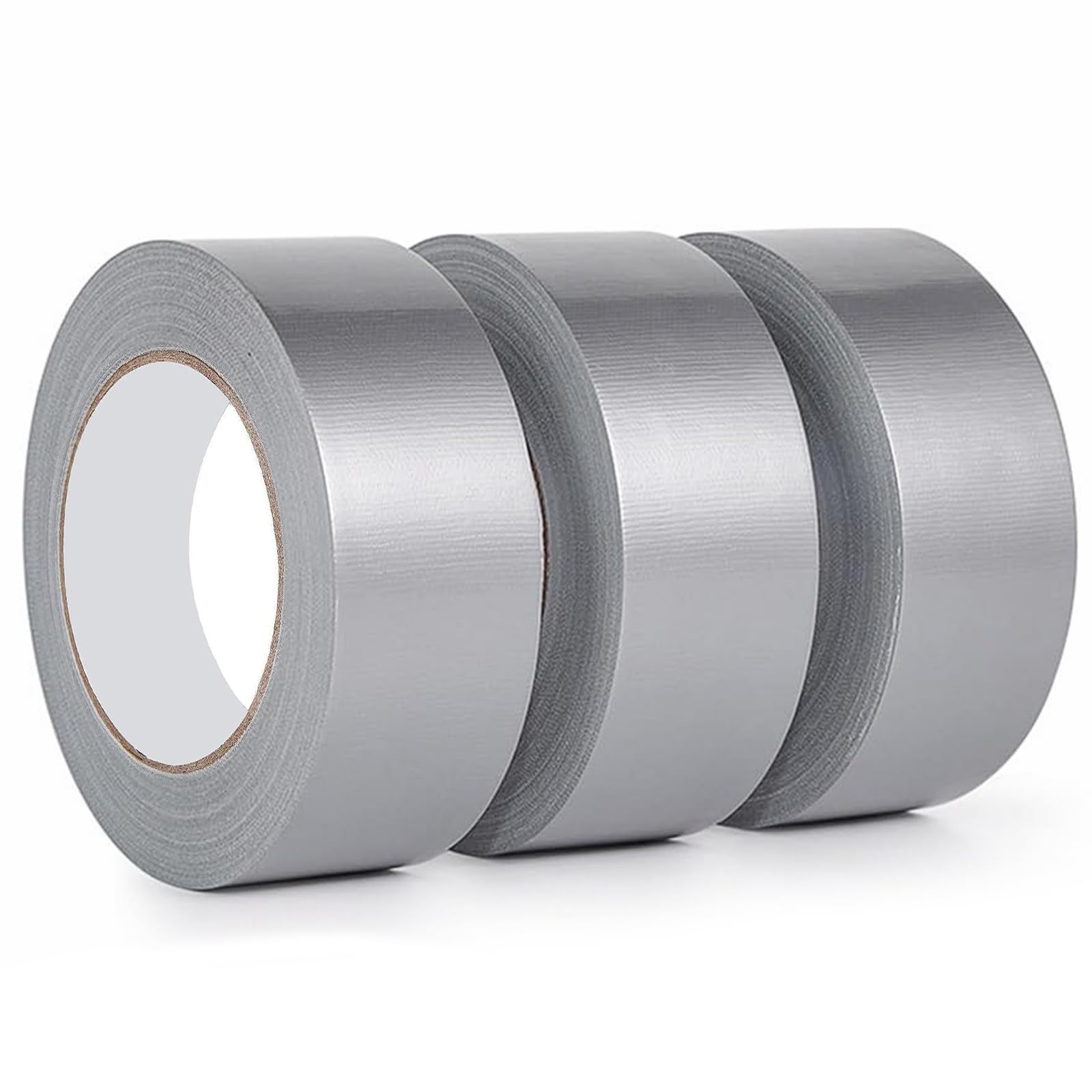 Safero Pack of 3 Silver Duct Tape 48mm X 45 Meter | Strong Adhesive Gaffer Tape Water Resistance | Grey Tape Ideally Used to Repair Wrap Strong Packing Boxes | Cloth Tape for Indoor/Outdoor