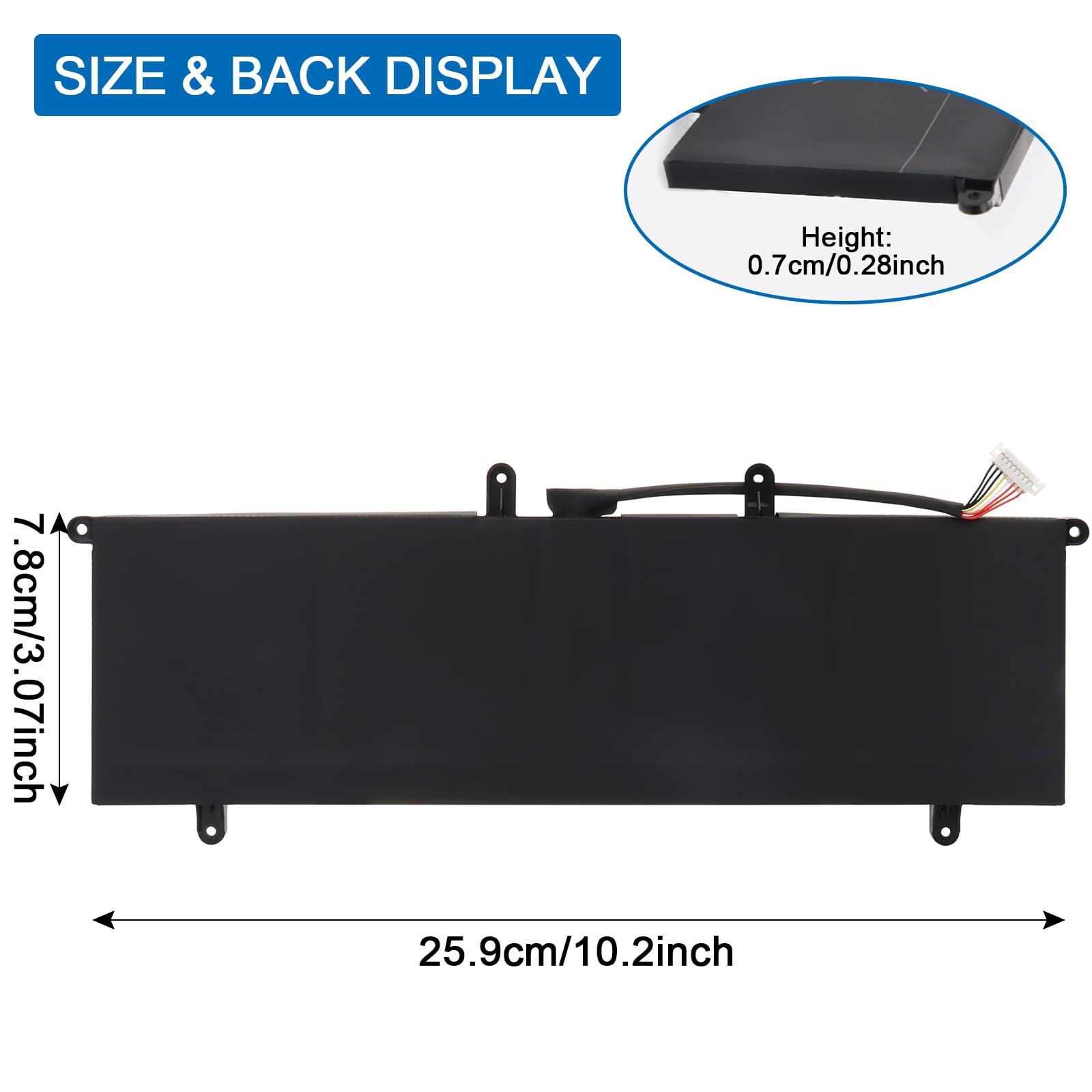 ASUNCELL Batteria 15.4V 70Wh C41N1901 Per Asus ZenBook Duo UX481F, UX481FL, UX4000F E UX4000FL