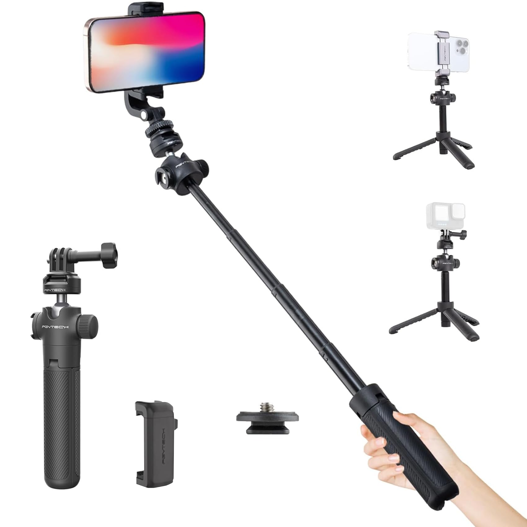 Amazon.com : PGYTECH CapLock Extension Pole Mini Tripod w Phone