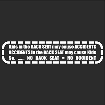 Sticker - Decal - JDM - Die Cut - Rear seat for Children - 210x46 mm - JDM - Die Cut - Car - Truck - Bus - Window - Laptop - Coach - Rear Window - White
