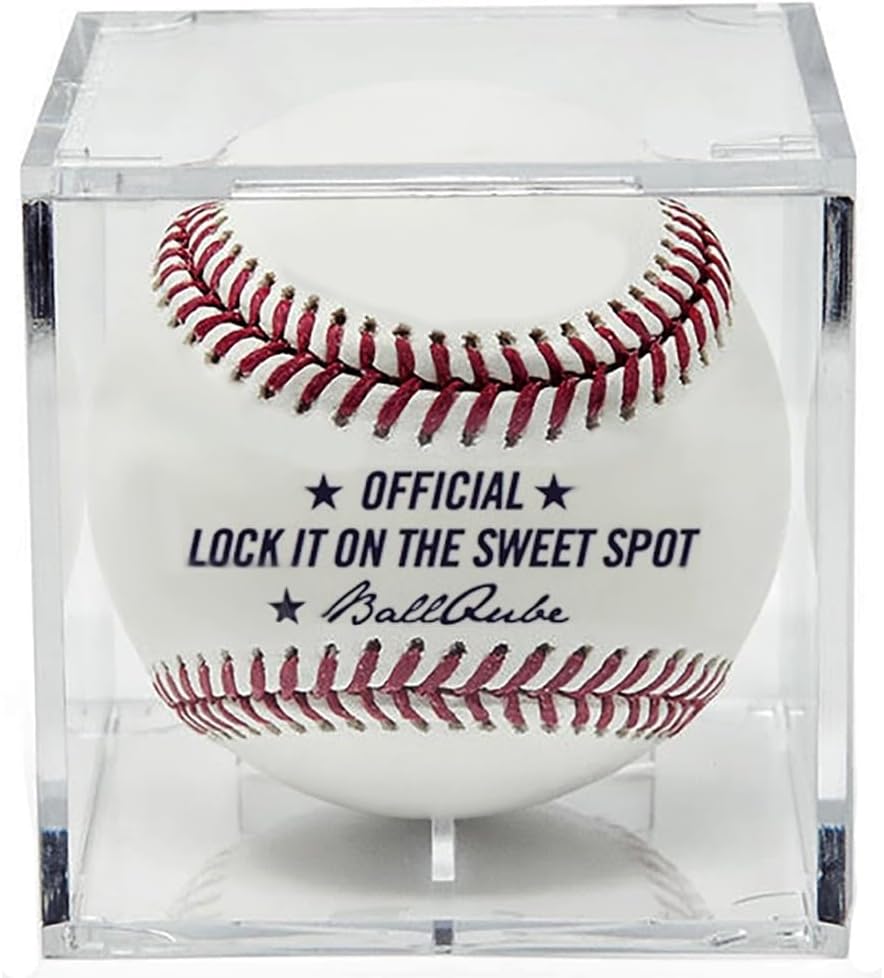 THE ORIGINAL BALLQUBE Baseball Display Case Autographed Baseball Case for Display UV Protected Baseball Cube Display Memorabilia Baseball Display Case Square Clear Baseball Display Case Holder 4 Pack