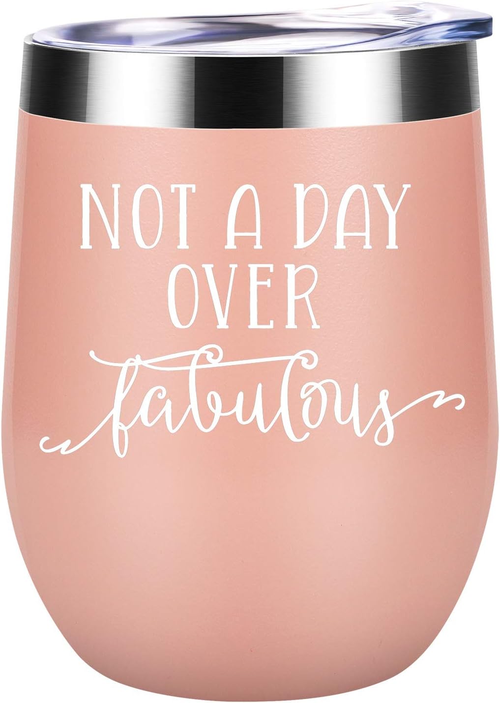 Coolife Not a Day Over Fabulous - Funny Birthday Gift Ideas for Women, Wife, Mom, Mother in Law, Daughter, Sister, Aunt, Friends, BFF, Coworker, Niece, Nana, Her - Bday Gifts for Women Wine Tumbler