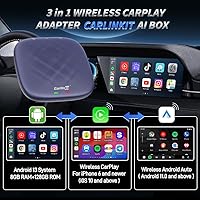 Vista 8 de CarlinKit CarPlay Ai Box Magic Box Android 13.0 Sistema inalámbrico CarPlay Adaptador Android Auto Soporte Netflix YouTube Google GPS+Glonass