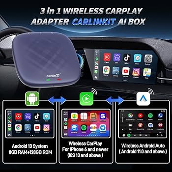 Amazon.com: CarlinKit CarPlay Ai Box Magic Box Android 13.0 System