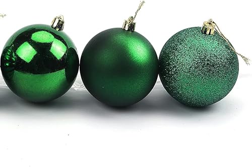 Miniatura 186 de YYCRAFT Adornos de bola de Navidad de 34 quilates de 1.2 pulgadas para árbol de Navidad, decoraciones de Navidad, ganchos inastillables incluidos