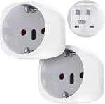 Fosmon Europe au Canada US Adaptateur de prise EU à USA Adaptateur de voyage Type C E F. Compatible avec les téléphones intelligents, les ordinateurs portables et les sécheurs à cheveux européens.