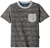 Nine Threads Big Boys' Melange Striped Pocket T-Shirt
