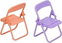 Vista 5 de Oumefar 20 soportes plegables para teléfono para silla, mini silla de color vibrante, plegable, plegable, soporte de teléfono móvil para escritorio